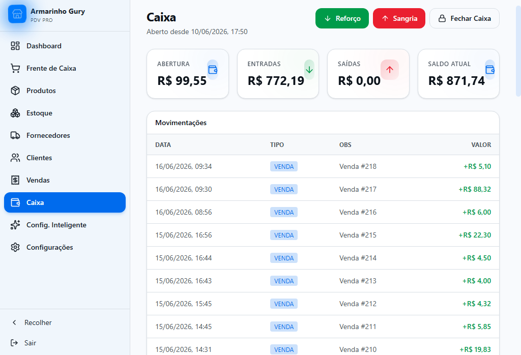 Tela Caixa